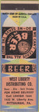 Matchbook Cover - West Liberty Distributing Pittsburgh PA