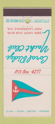 Matchbook Cover - Coral Ridge Yacht Club Fort Lauderdale FL 30 Stick