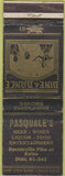 Matchbook Cover - Pasquale's Davidsville PA? Pizza Spaghetti WORN