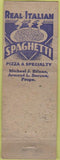 Matchbook Cover - Pasquale's Davidsville PA? Pizza Spaghetti WORN