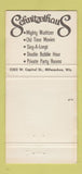 Matchbook Cover - Schnitzelhaus Milwaukee WI Wurlitzer Organ WEAR 30 Strike