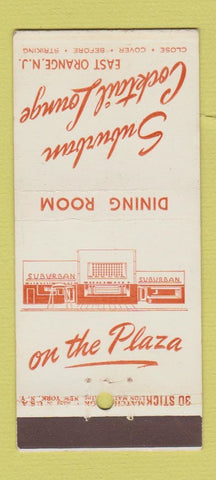 Matchbook Cover - Suburban Cocktail Lounge East Orange NJ WEAR 30 Stick