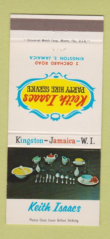 Matchbook Cover - Keith Isaacs Party Service Kingston Jamaica  30 Strike