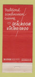 Matchbook Cover - Scandia Restaurant Hollywood CA 30 Strike