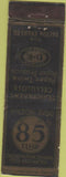 Matchbook Cover - Transparent Cellulose Paper Twine 85 Club Baltimore WORN long