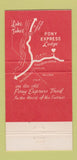 Matchbook Cover - Pony Express Lodge State Line NV 30 Strike