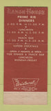 Matchbook Cover - Ranch House Restaurant San Francisco CA cowboy 30 Strike