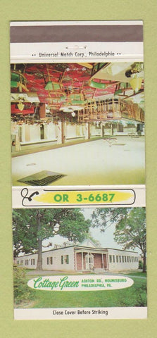 Matchbook Cover - Cottage Green Philadelphia PA 30 Strike