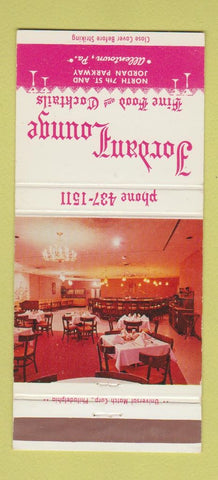 Matchbook Cover - Jordan Lounge Allentown PA 30 Strike