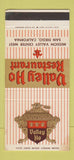 Matchbook Cover - Valley Ho Restaurant San Diego CA 30 Strike