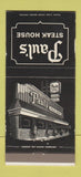 Matchbook Cover - Paul's Steak House Beverly Hills CA 30 Strike