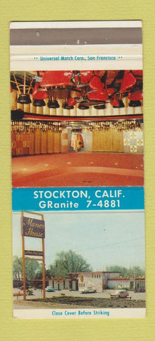 Matchbook Cover - Manor House Stockton CA 30 Strike
