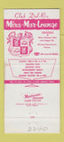 Matchbook Cover - Mira Mar Lounge Manoa Havertown PA 30 Strike