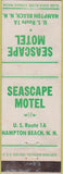 Matchbook Cover - Seascape Motel Hampton Beach NH