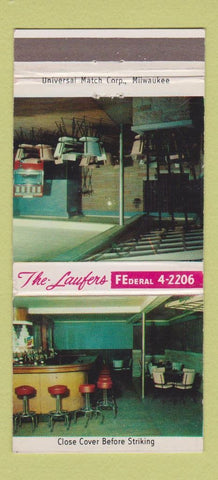 Matchbook Cover - The Laufers Roller Rink West Bend WI 30 Strike