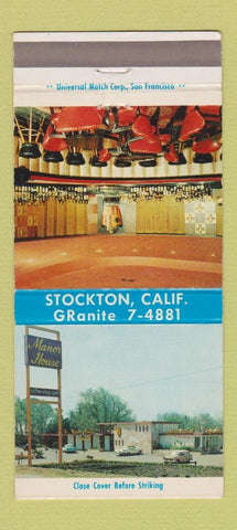 Matchbook Cover - The Manor House Stockton CA 30 Strike
