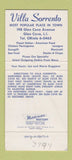 Matchbook Cover - Villa Sorrento Glen Cove LI NY Italian WEAR 30 Strike