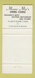 Matchbook Cover - Mama Mia's Tavern Niagara Falls ON 30 Strike