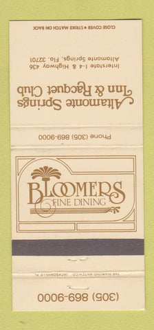 Matchbook Cover - Bloomers Restaurant Altamonte Springs Inn FL 30 Strike