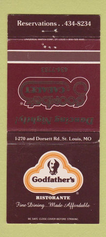 Matchbook Cover - Godfather's Ristorante St Louis MO WEAR 30 Strike