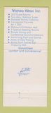Matchbook Cover - Hilton Inn Wichita KS Judge Riggs Restaurant 30 Strike