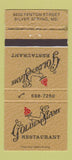 Matchbook Cover - Golden Flame Restaurant Silver Spring MD 30 Strike