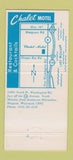 Matchbook Cover - Chalet Motel Restaurant Mequon WI 30 Strike