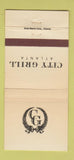 Matchbook Cover - City Grill Atlanta GA WEAR 30 Strike