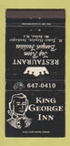 Matchbook Cover - King George Inn Mount Bethel NJ WEAR 30 Strike