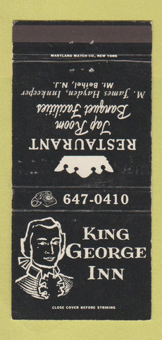 Matchbook Cover - King George Inn Mount Bethel NJ WEAR 30 Strike