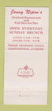 Matchbook Cover - Jonny Nipon's Seafood Restaurant San Francisco CA 30 Strike