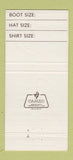 Matchbook Cover - Cutter Bill Western Clothes Dallas Houston TX #2 30 Strike
