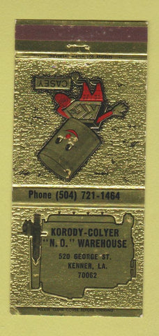 Matchbook Cover - KC Casey Korody Colyer Kenner LA GM Diesel 30 Strike