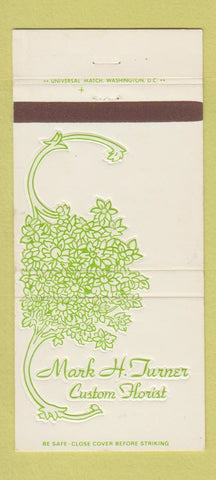 Matchbook Cover - Mark Turner Florist Flowers Georgetown Washington DC 30 Strike