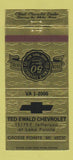 Matchbook Cover - Ted Ewald Chevrolet Grosse Pointe MI 1978 30 Strike