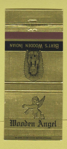 Matchbook Cover - Wooden Angel Bert's Wooden Indian Beaver PA 30 Strike