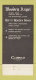 Matchbook Cover - Wooden Angel Bert's Wooden Indian Beaver PA 30 Strike
