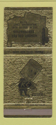 Matchbook Cover - Korody Colyer Corp Wilmington CA 30 Strike