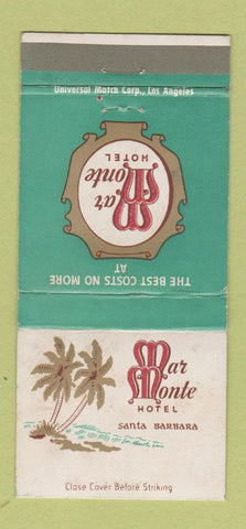 Matchbook Cover - Mar Monte Hotel Santa Barbara CA 30 Strike