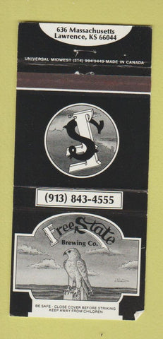 Matchbook Cover - Free State Brewing Beer Lawrence KS WEAR 30 Strike