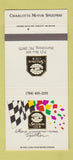 Matchbook Cover - Speedway Club Harrisburg NC Charlotte Motor Speedway 30 Strike