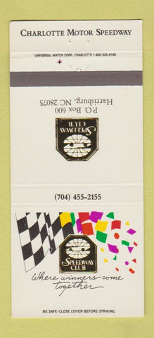 Matchbook Cover - Speedway Club Harrisburg NC Charlotte Motor Speedway 30 Strike