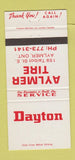Matchbook Cover - Aylmer Tire ON Dayton  30 Strike