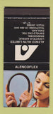 Matchbook Cover - Alencoflex Brimsdown Enfield England girlie 30 Strike
