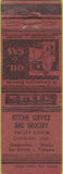 Matchbook Cover - Ritchie Service oil gas Charleston UT WEAR girlie back