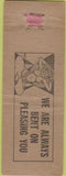 Matchbook Cover - Ritchie Service oil gas Charleston UT WEAR girlie back