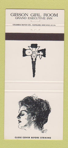 Matchbook Cover - Gibson Girl Grand Executive Inn Sheboygan WI girlie 30 Strike