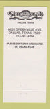 Matchbook Cover - Million Dollar Saloon Dallas TX girlie 30 Strike