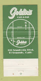 Matchbook Cover - Goldie's Cafe Bar El Segundo CA girlie 30 Strike