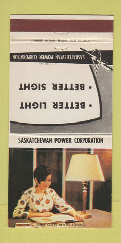 Matchbook Cover - Saskatchewan Power Corp girlie SK 30 Strike